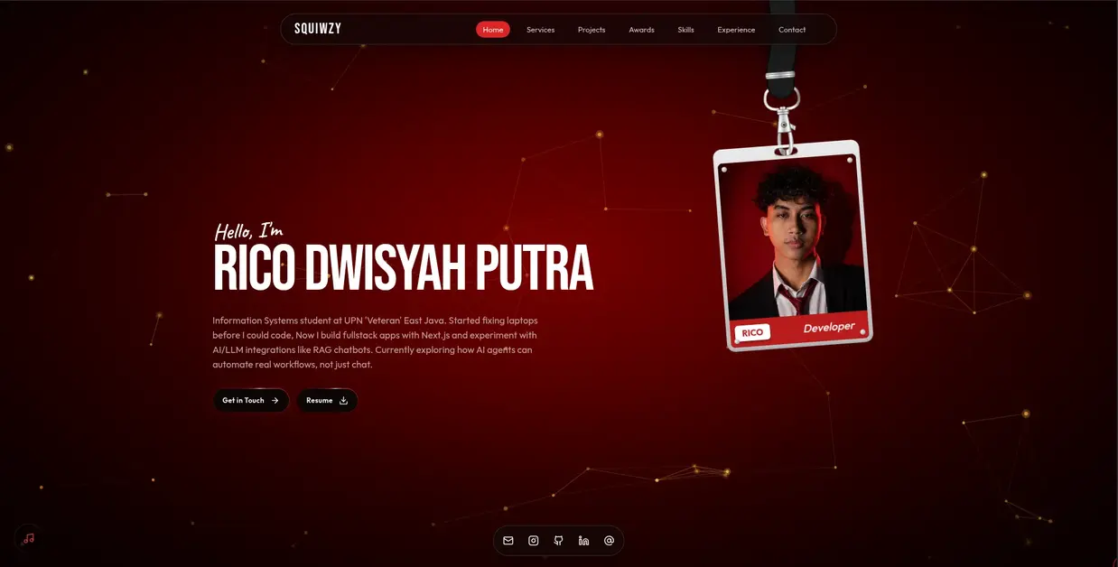 Tangkapan layar proyek Portofolio Website